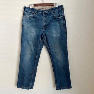 Duluth Trading Mens Blue Jeans 38x30 Cotton/Spandex Workwear Denim Pants